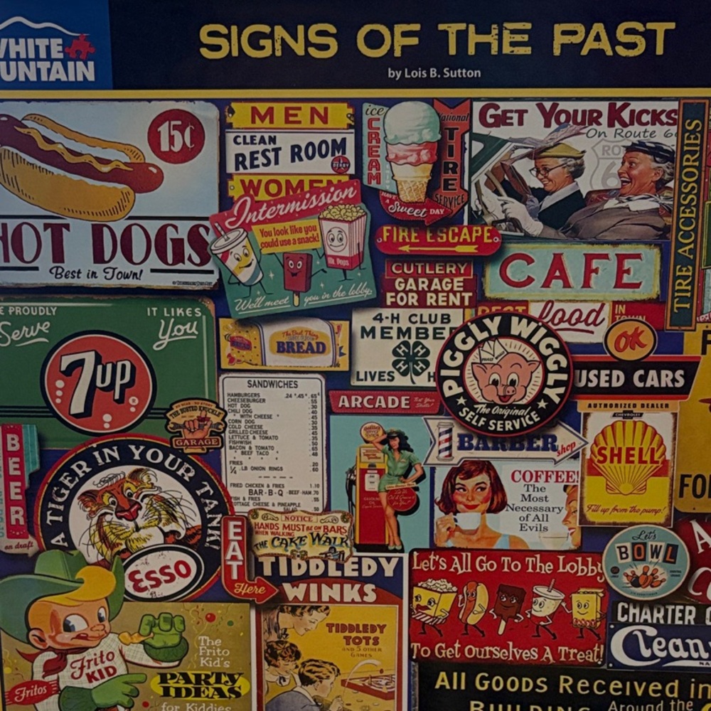 White Mountain Vintage Signs Puzzle - Picture 1 of 3